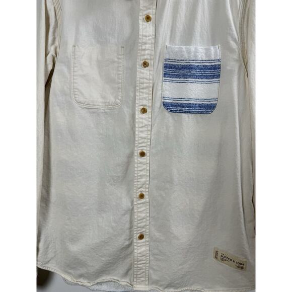 Scotch & Soda Beachy Coastal 100% Cotton Casual Classic Button Up Shirt - Picture 4 of 10